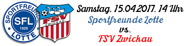 3. Liga: Sportfreunde Lotte - FSV Zwickau 3. Liga: Sportfreunde Lotte - FSV Zwickau